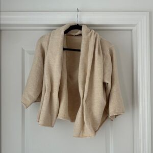 Cozy Beige Open Cardigan